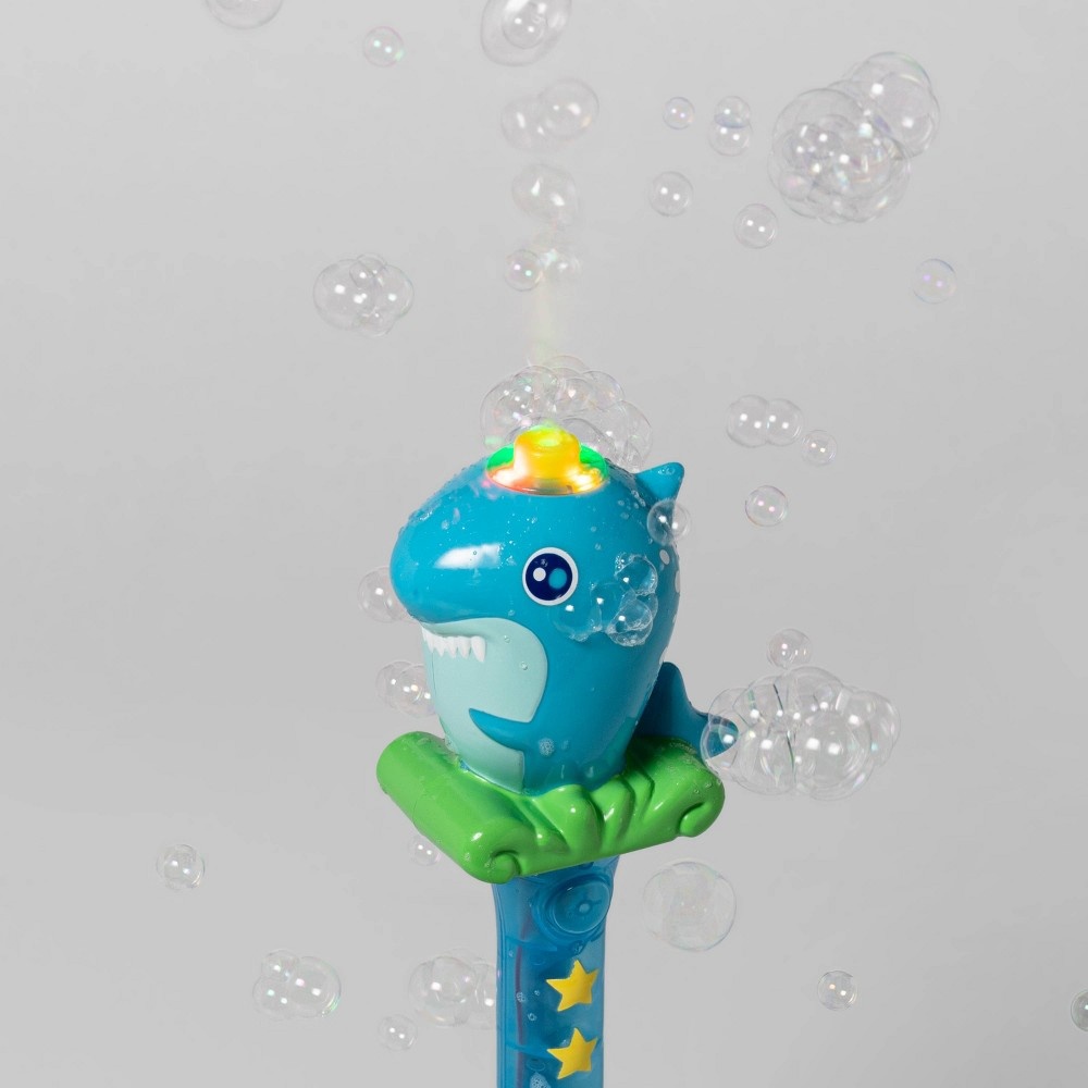 slide 2 of 3, Shark Light-Up Bubble Wand Blue - Sun Squad, 1 ct