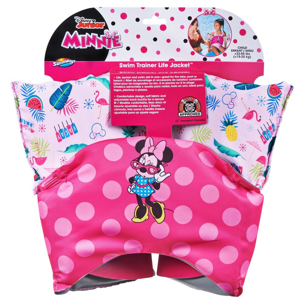 slide 5 of 5, SwimWays Sea Squirt Minnie Mouse Life Jacket, 1 ct