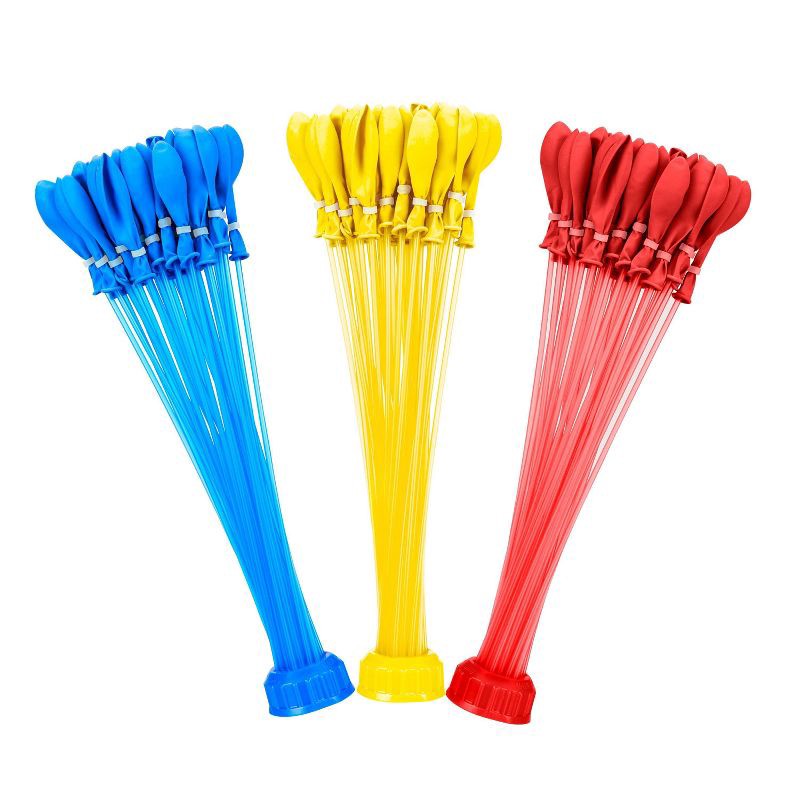 slide 2 of 8, Bunch O Balloons 3pk Rapid-Filling Self-Sealing Water Balloons by ZURU - Blue/Yellow/Red, 3 ct