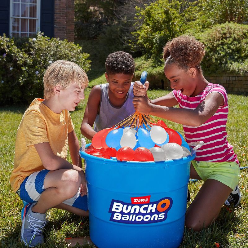 slide 5 of 7, Bunch O Balloons 3pk Rapid-Filling Self-Sealing Pool Water Balloons by ZURU - Red/White/Blue: Pool Games, 100 Pcs Set, 3 ct, 100 ct