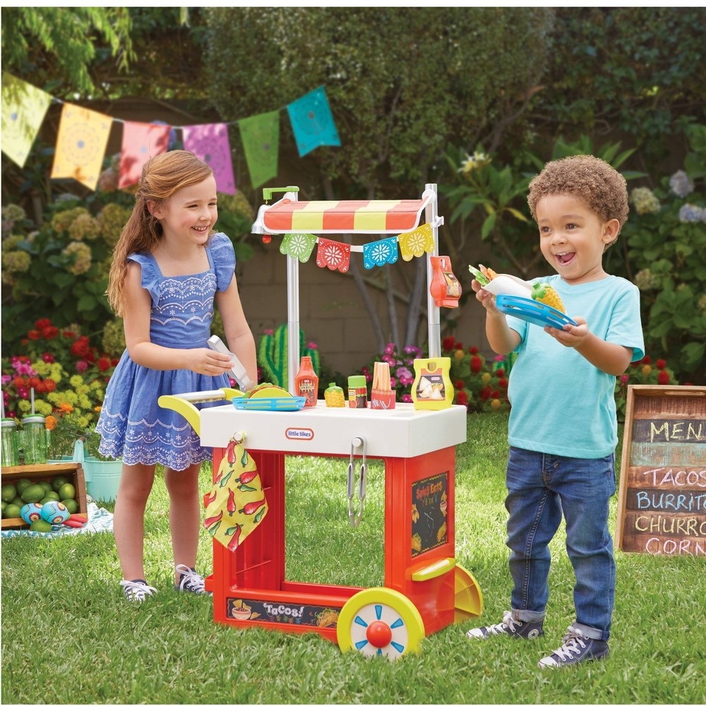 slide 2 of 6, Little Tikes Ultimate Role Play Taco Cart with 25 Accessories and Chalkboard, 1 ct