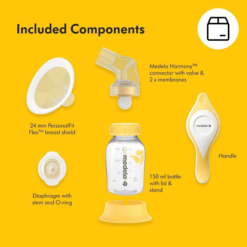 slide 11 of 12, Medela Harmony Manual Breast Pump with PersonalFit Flex, 1 ct