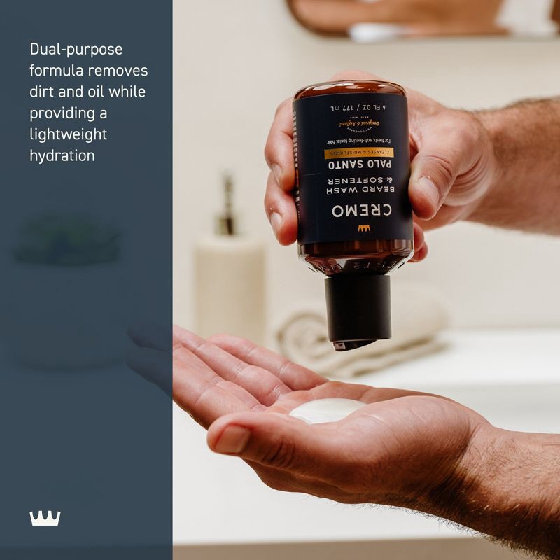 slide 5 of 10, Cremo Palo Santo 2-in-1 Beard Wash and Softener - 6 fl oz, 6 fl oz