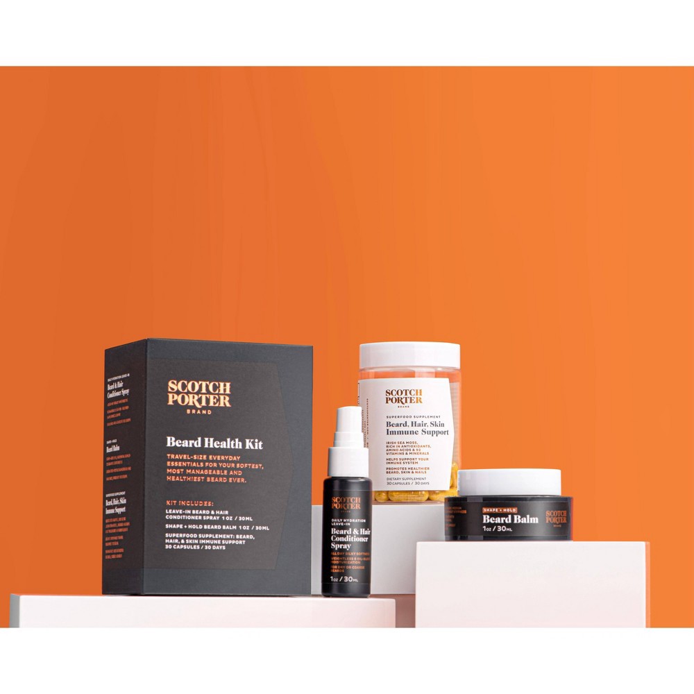 Scotch Porter Immunity Boost Beard Health Kit 6.88oz/3ct 6.88 oz, 3