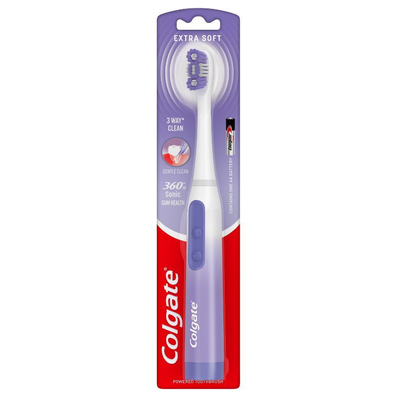 slide 1 of 1, Colgate 360 Sonic Gum Health Battery Powered Extra Soft Toothbrush, 1 ct