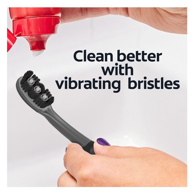 slide 5 of 8, Colgate 360 Charcoal Sonic Powered Vibrating Toothbrush - Soft - 1ct, 1 ct