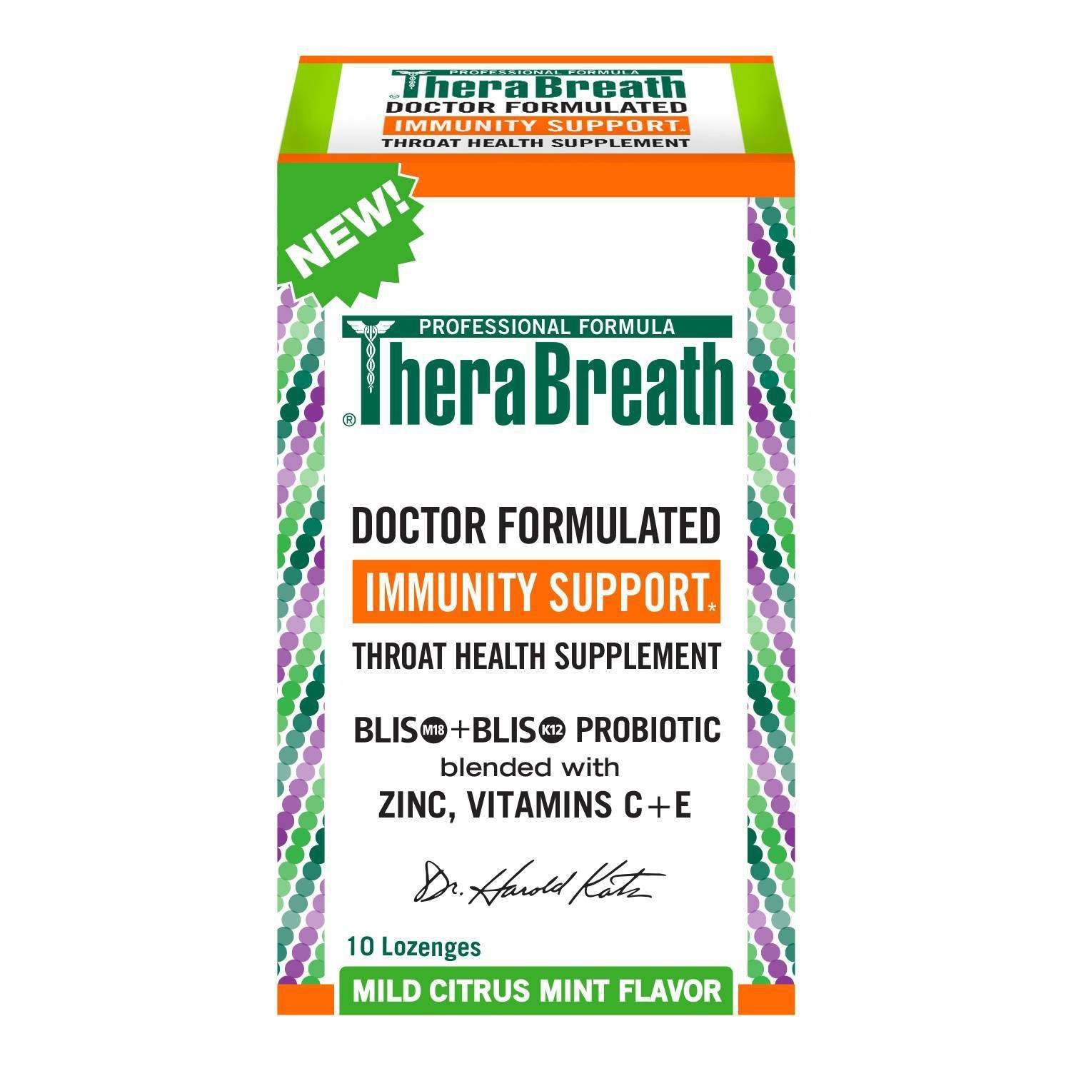 slide 1 of 3, TheraBreath Immunity Support Throat Health Supplement - Citrus Mint, 10 fl oz