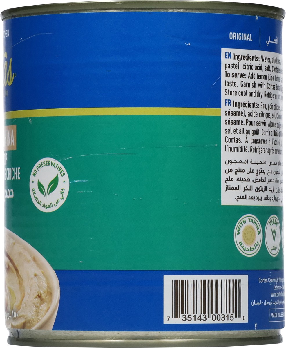 slide 8 of 14, Cortas Original Hummus Tahina Chickpea Dip 850 g, 30 oz