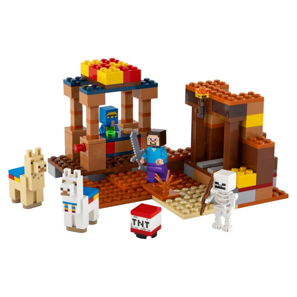 slide 5 of 7, LEGO Minecraft The Trading Post; Includes Minecraft's Steve and Skeleton Toys 21167, 1 ct