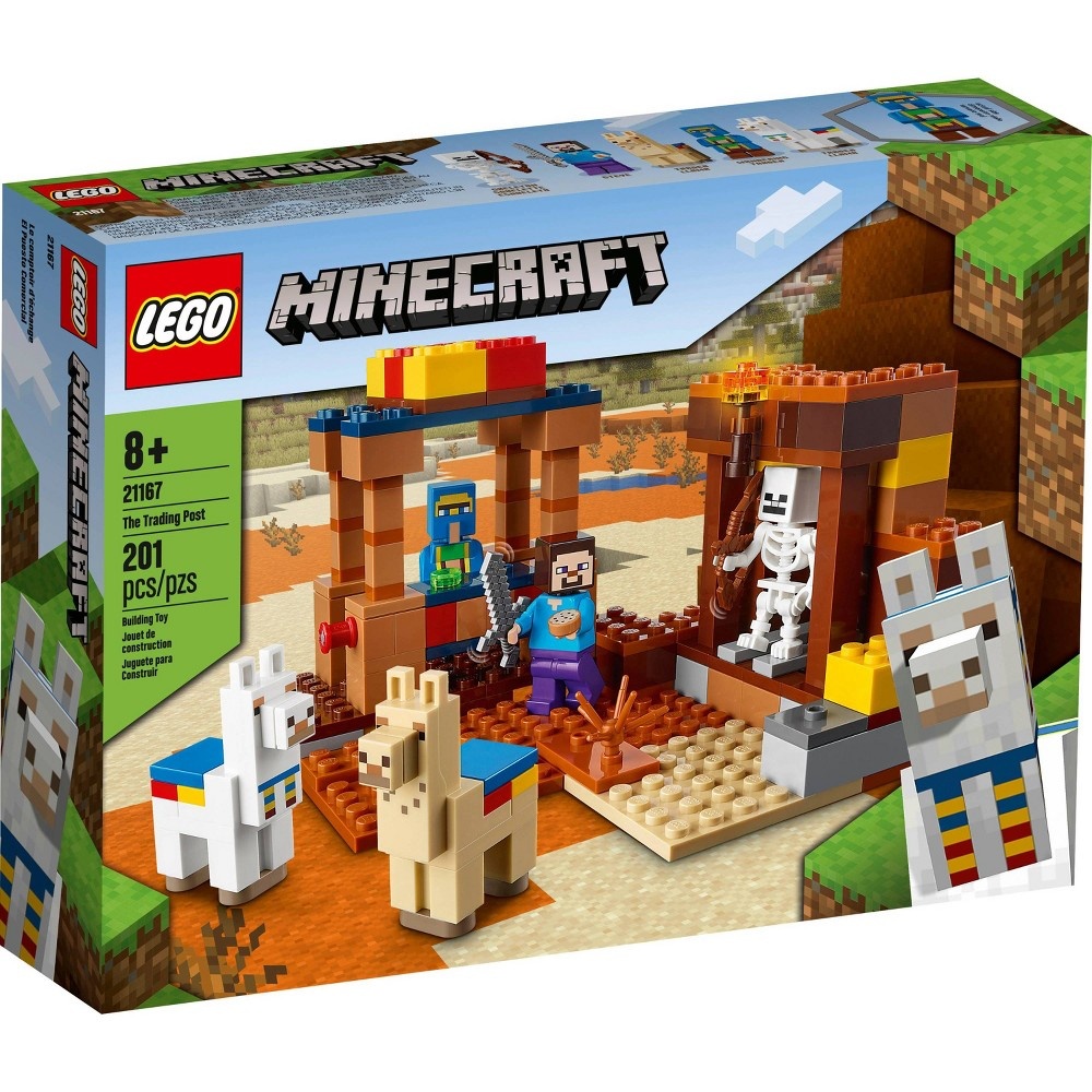 slide 6 of 7, LEGO Minecraft The Trading Post; Includes Minecraft's Steve and Skeleton Toys 21167, 1 ct