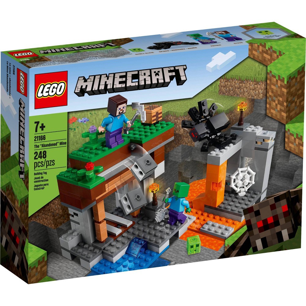 slide 4 of 7, LEGO Minecraft The Abandoned Mine; Zombie Cave Playset with Minecraft Action Figures 21166, 1 ct