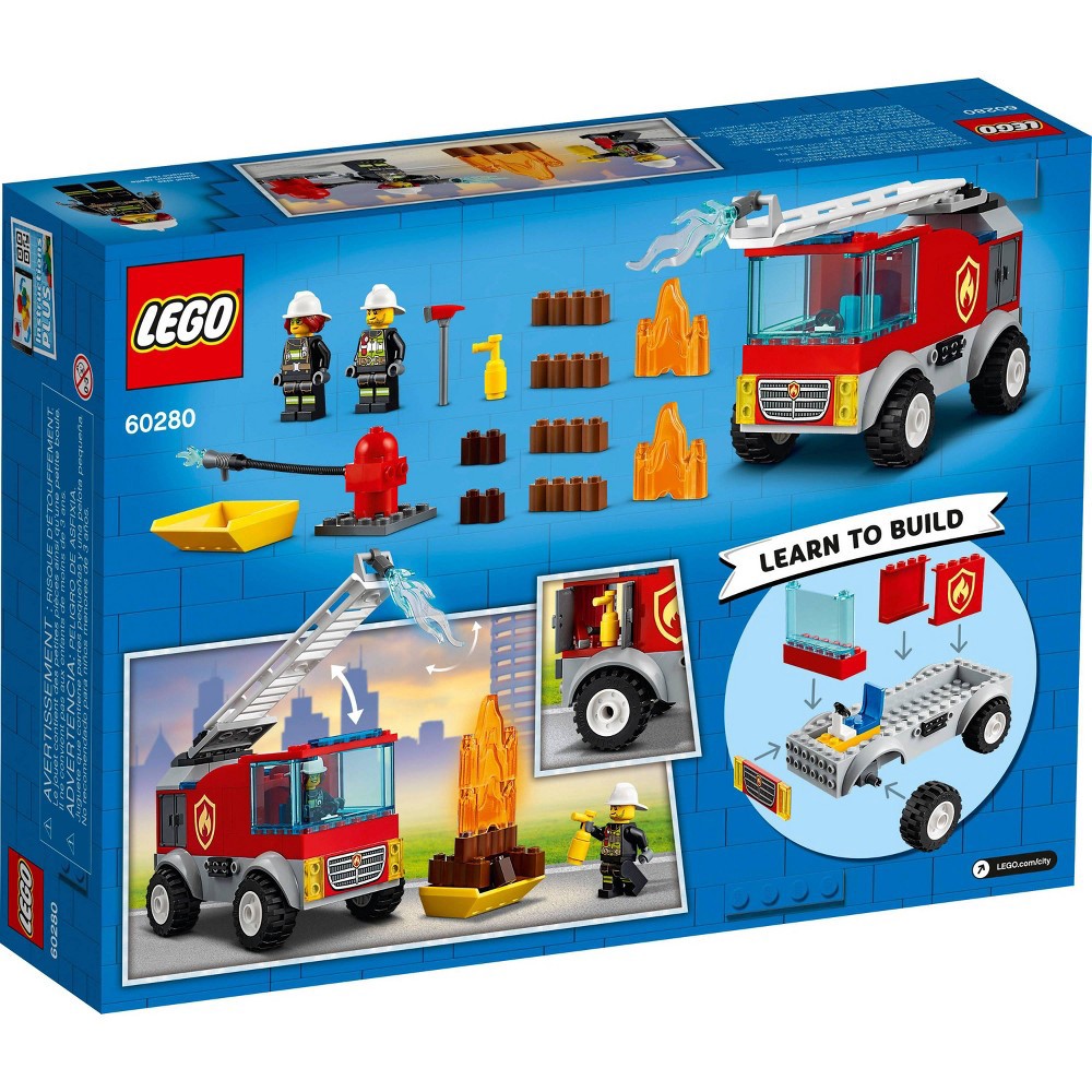 slide 5 of 7, LEGO City Fire Ladder Truck Building Kit 60280, 1 ct