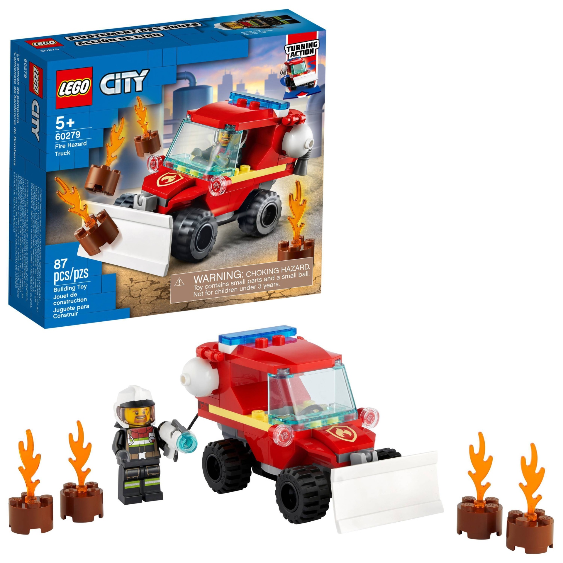 slide 1 of 7, LEGO City Fire Hazard Truck Building Kit 60279, 1 ct