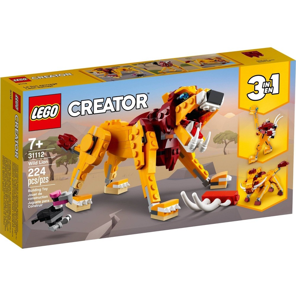 slide 4 of 7, LEGO Creator 3in1 Wild Lion 31112, 1 ct