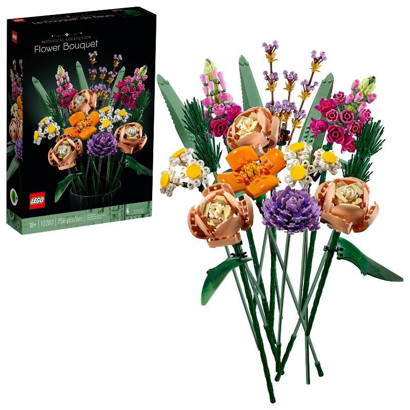 slide 1 of 7, LEGO Icons Flower Bouquet Botanical Collection Building Set 10280, 1 ct