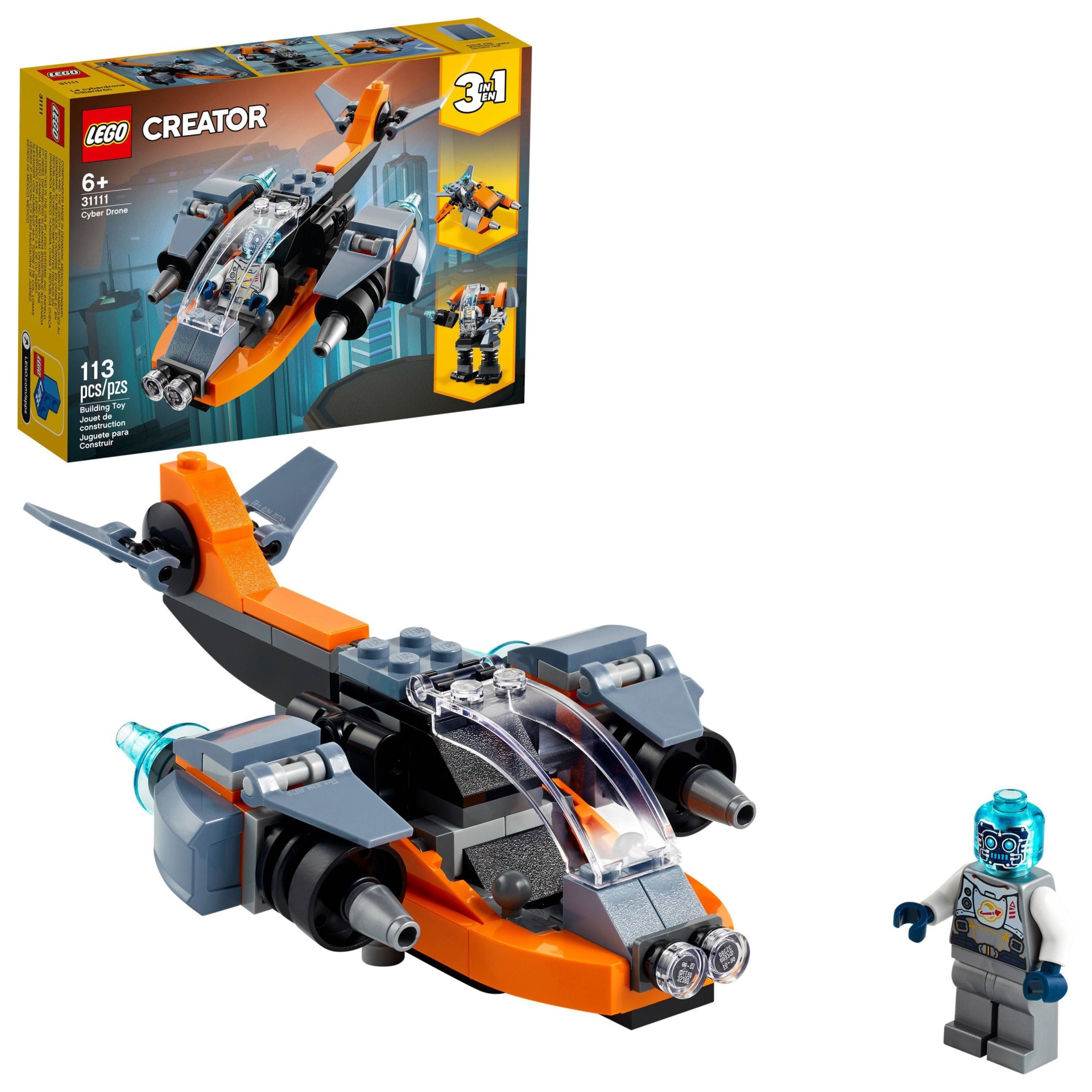 slide 1 of 7, LEGO Creator 3in1 Cyber Drone 31111, 1 ct