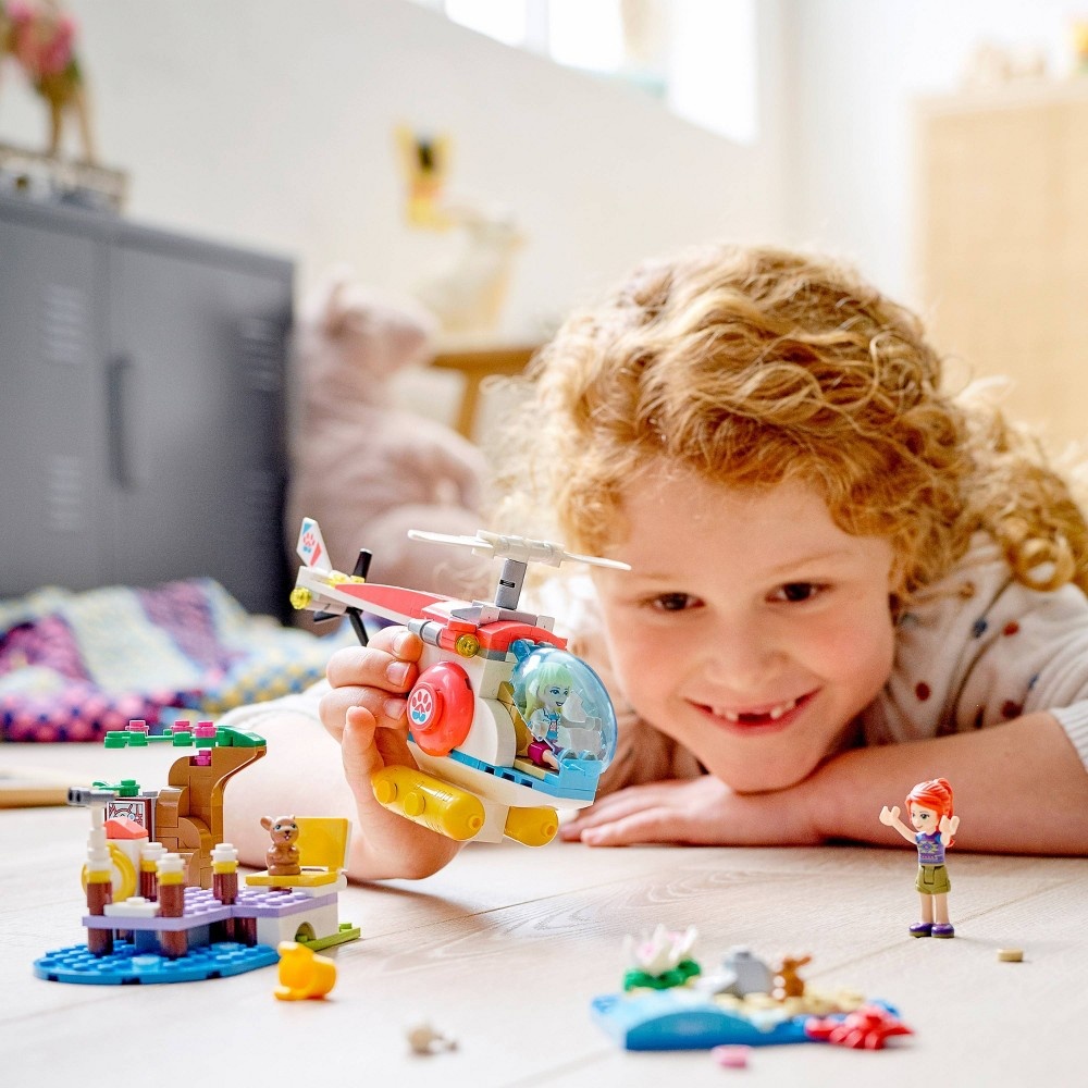 slide 6 of 7, LEGO Friends Vet Clinic Rescue Helicopter Building Kit 41692, 1 ct