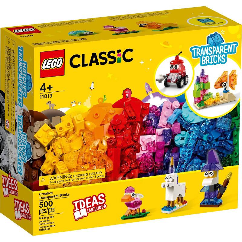 slide 4 of 7, LEGO Classic Creative Transparent Bricks 11013, 1 ct