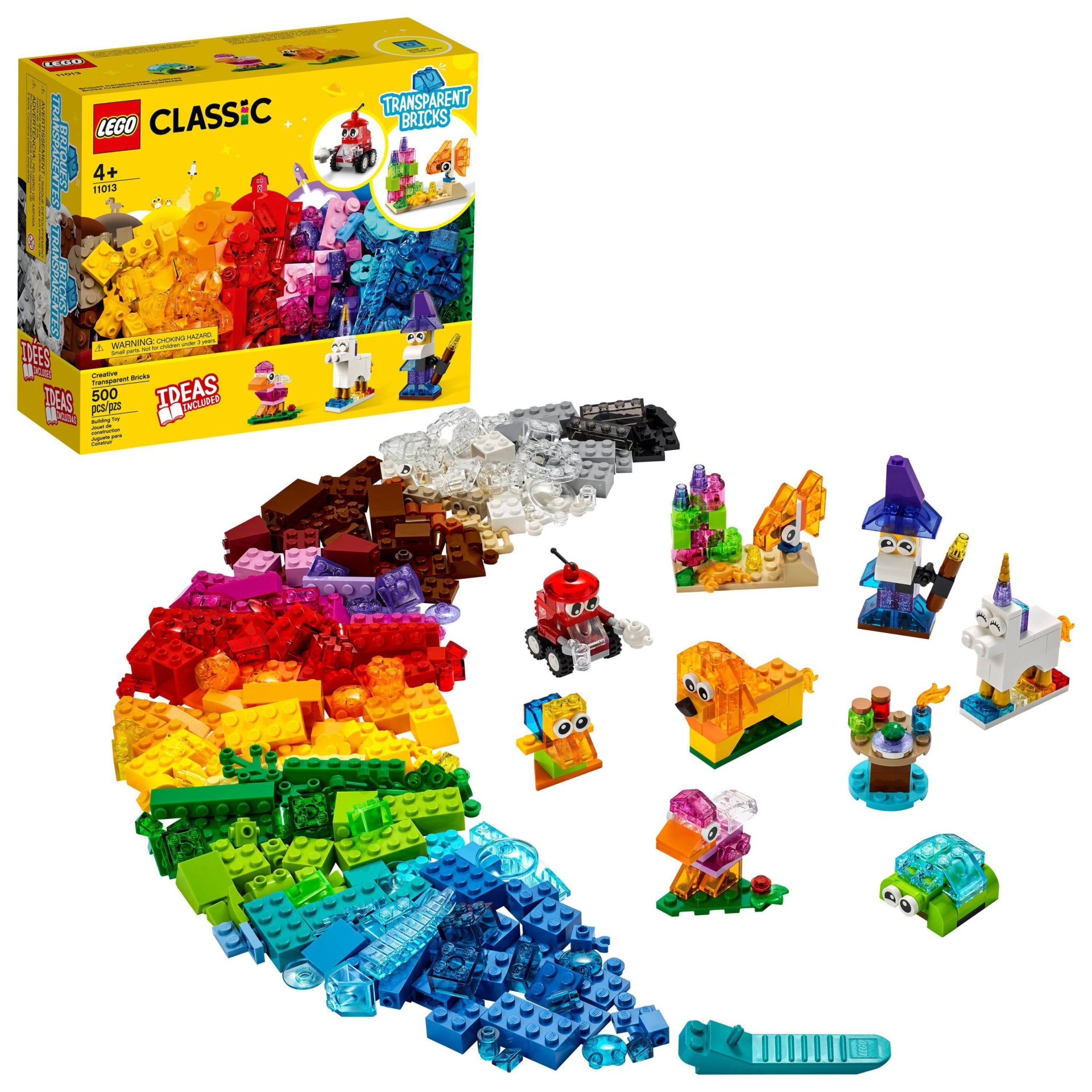 slide 1 of 7, LEGO Classic Creative Transparent Bricks 11013, 1 ct