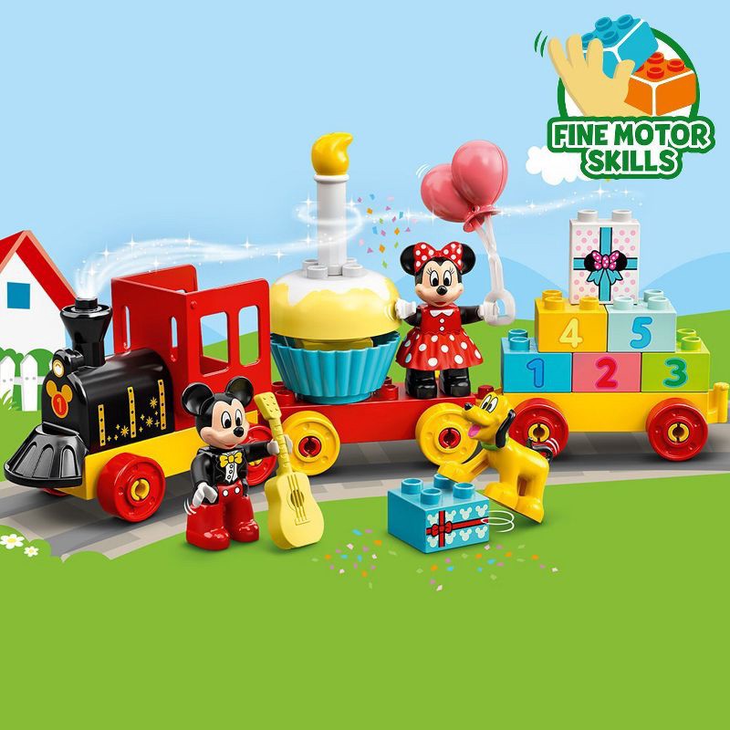 slide 4 of 8, LEGO DUPLO Disney Mickey & Minnie Birthday Train Toy 10941, 1 ct