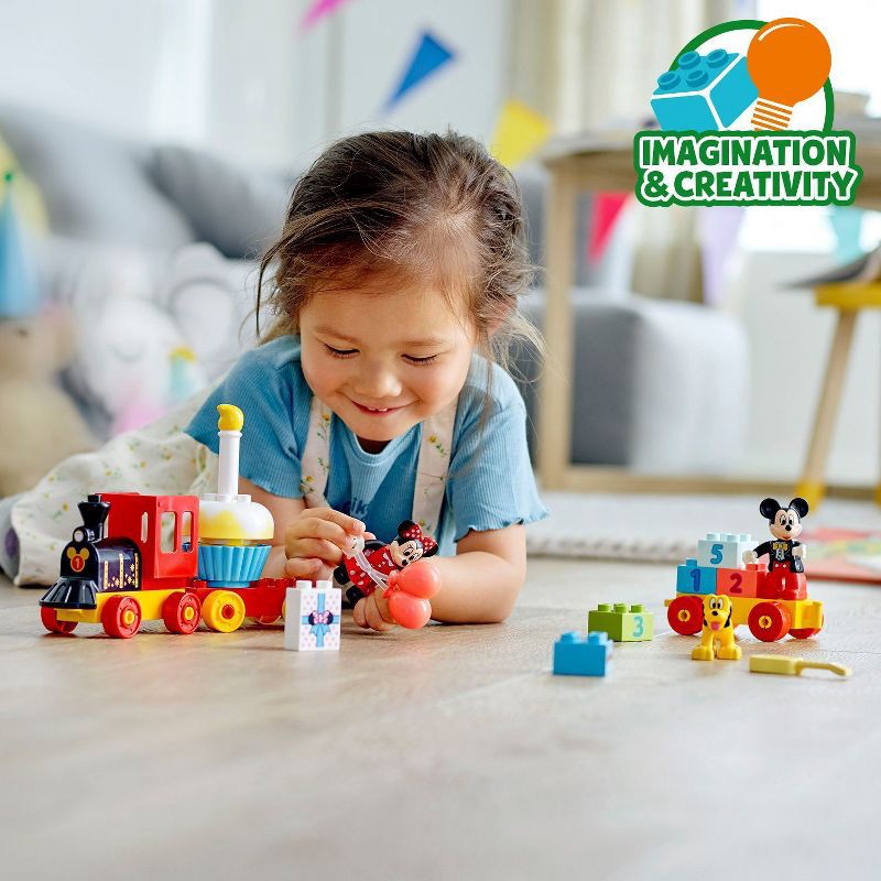 slide 6 of 8, LEGO DUPLO Disney Mickey & Minnie Birthday Train Toy 10941, 1 ct