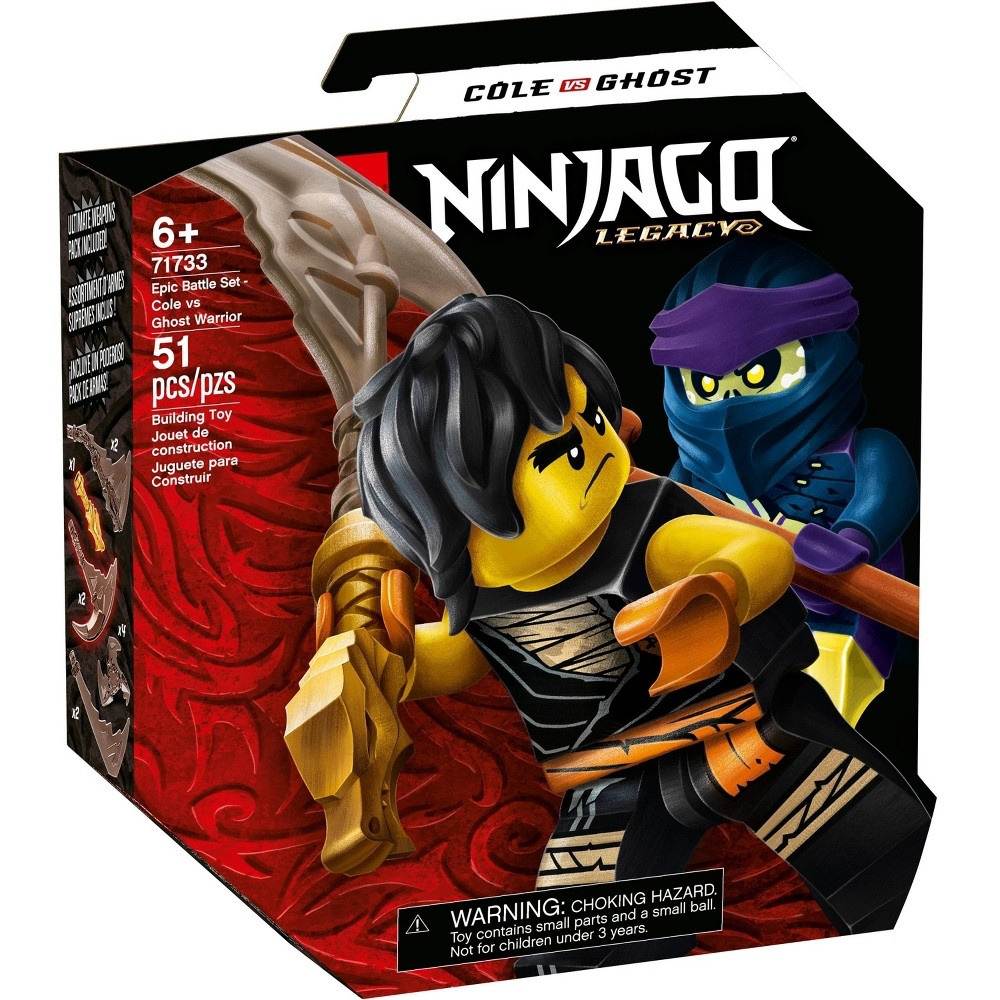 slide 4 of 7, LEGO NINJAGO Epic Battle Set - Cole vs. Ghost Warrior Ninja Battle Toy Featuring Minifigures 71733, 1 ct