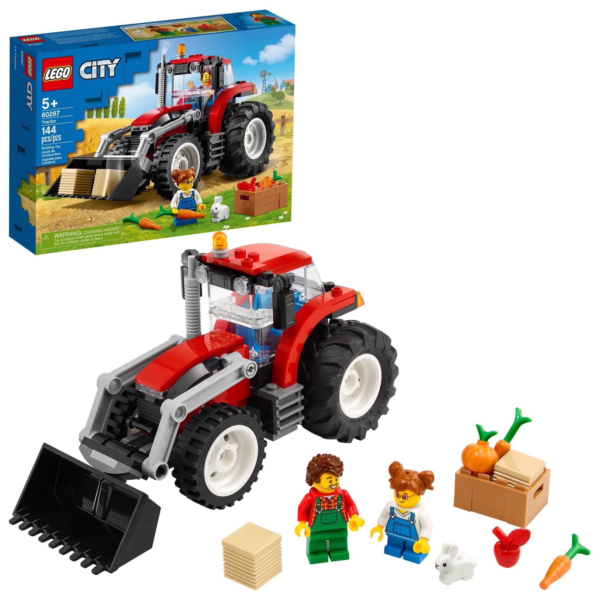 slide 1 of 7, LEGO City Tractor Building Kit 60287, 1 ct