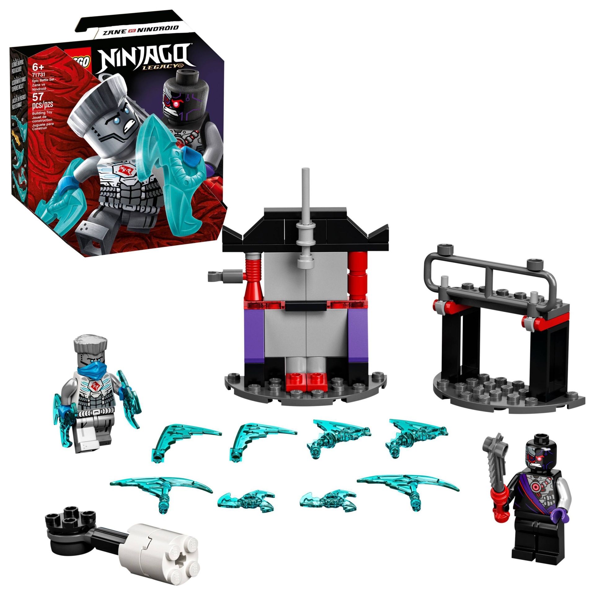 slide 1 of 7, LEGO NINJAGO Epic Battle Set - Zane vs. Nindroid 71731, 1 ct