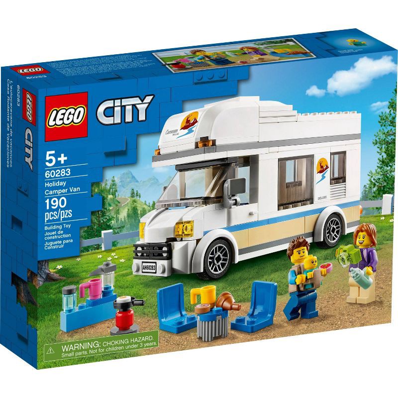 slide 4 of 7, LEGO City Great Vehicles Holiday Camper Van Toy Car 60283, 1 ct