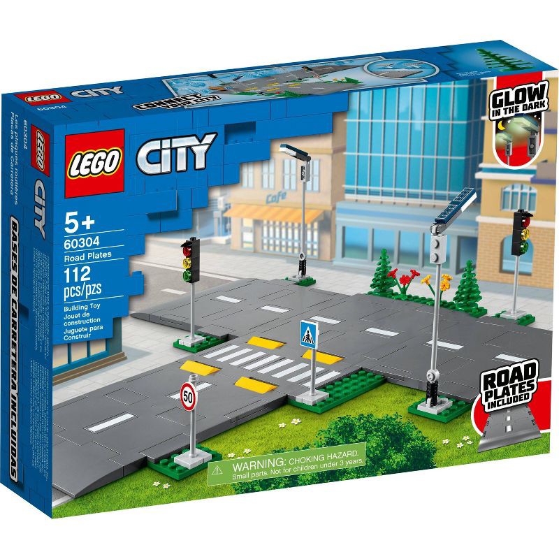 slide 4 of 7, LEGO City Road Plates Building Set with Traffic Lights 60304, 1 ct