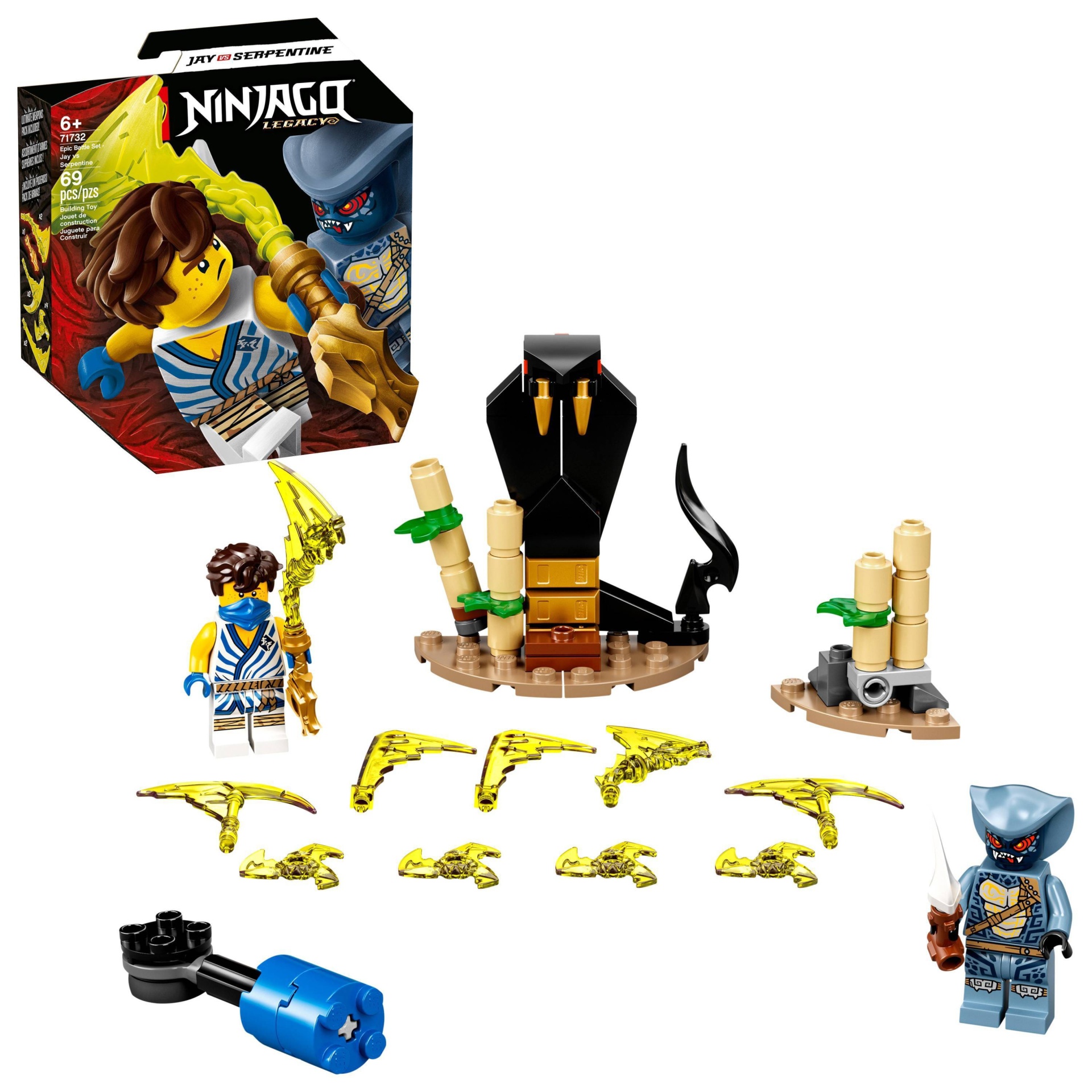 slide 1 of 7, LEGO NINJAGO Epic Battle Set - Jay vs. Serpentine Building Kit 71732, 1 ct