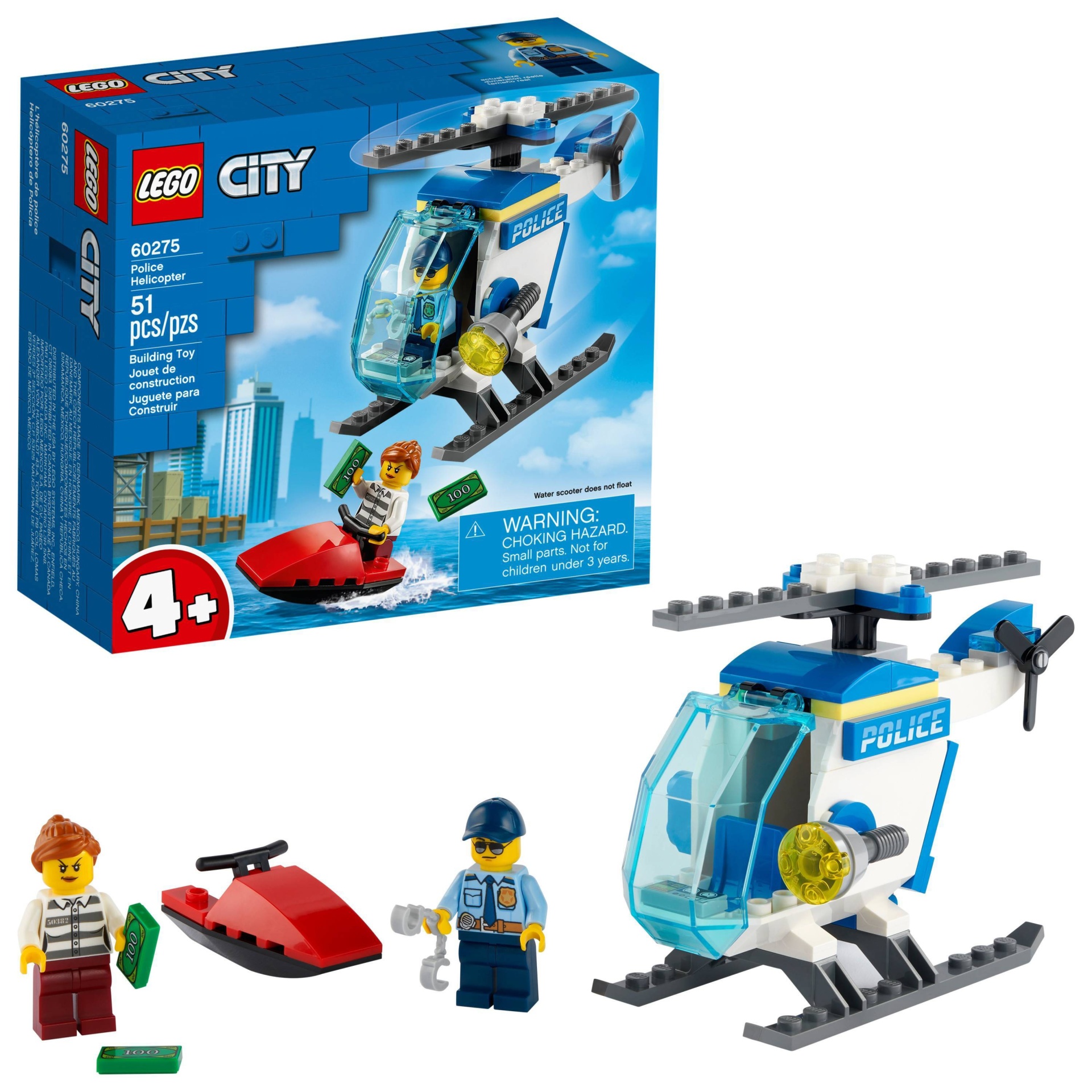 slide 1 of 7, LEGO City Police Helicopter Building Kit 60275, 1 ct
