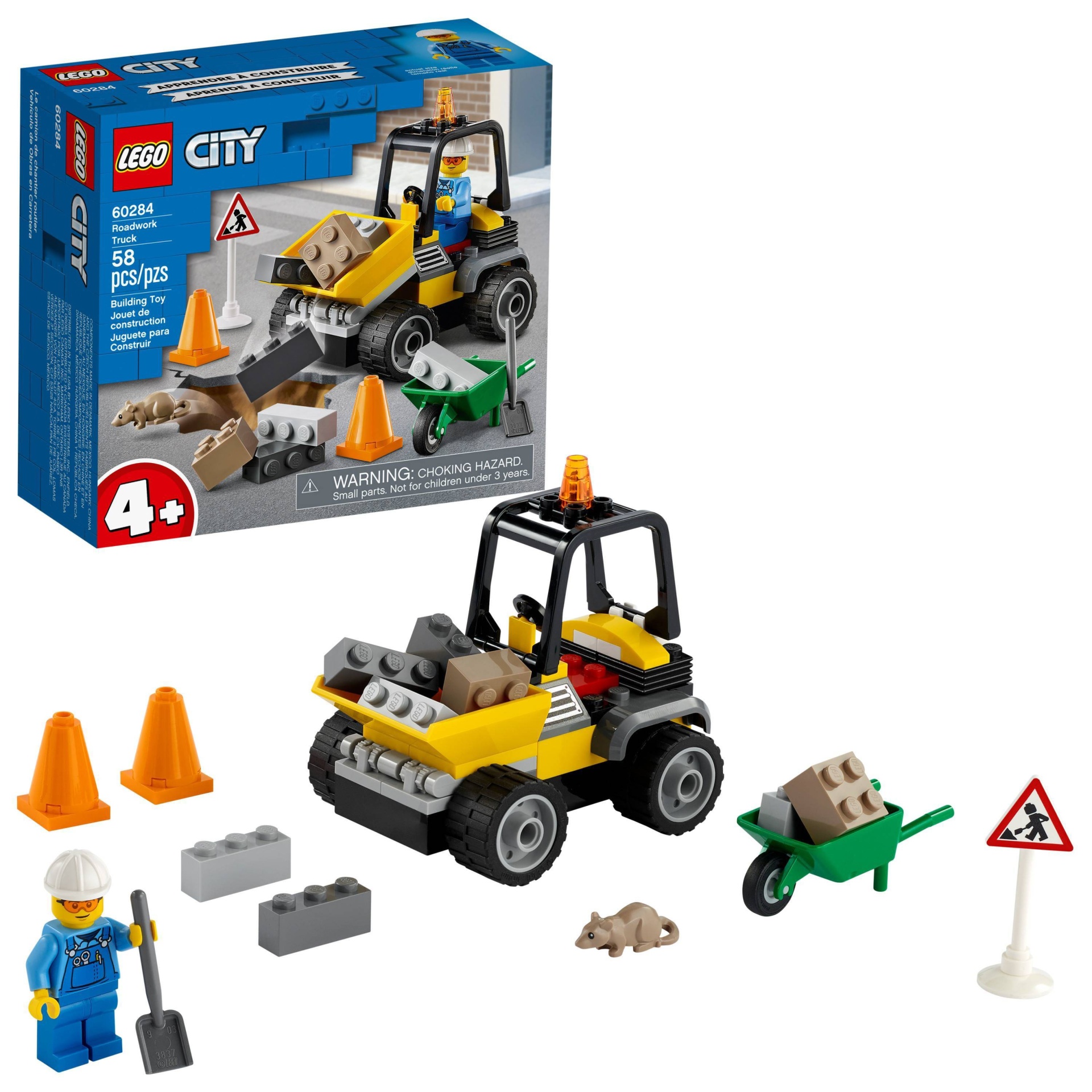 slide 1 of 7, LEGO City Roadwork Truck 60284, 1 ct