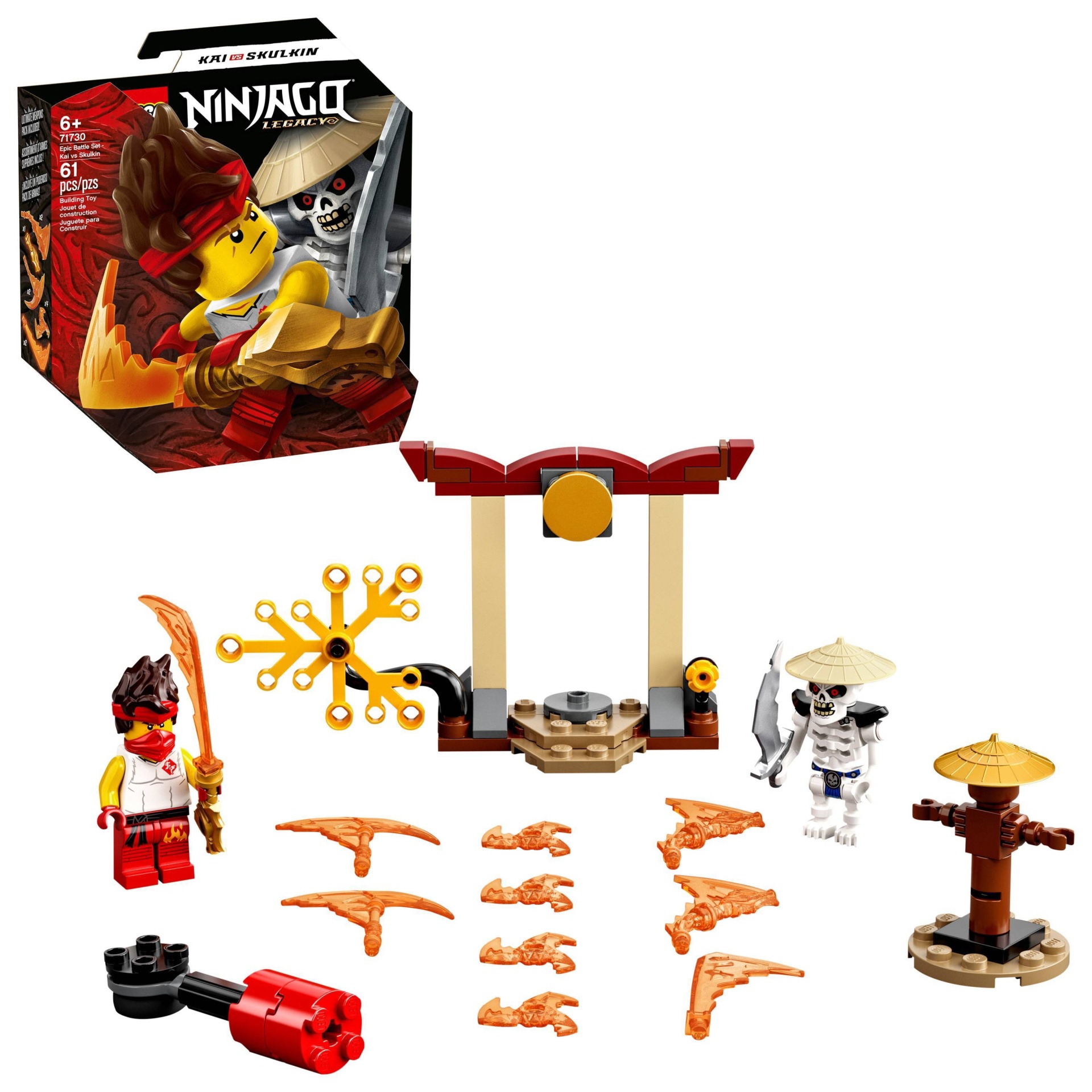 slide 1 of 7, LEGO NINJAGO Epic Battle Set - Kai vs. Skulkin Building Kit 71730, 1 ct