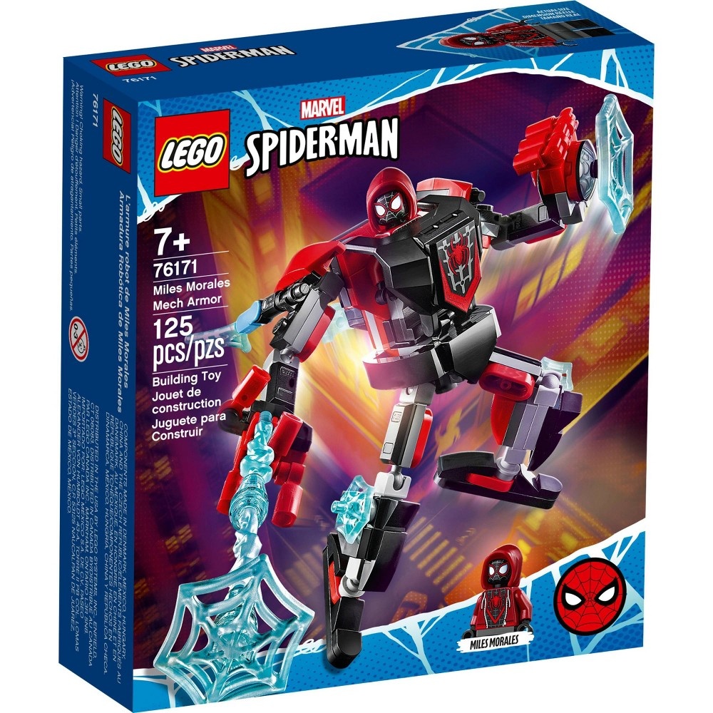 slide 4 of 7, LEGO Marvel Spider-Man Miles Morales Mech Armor Construction Toy 76171, 1 ct