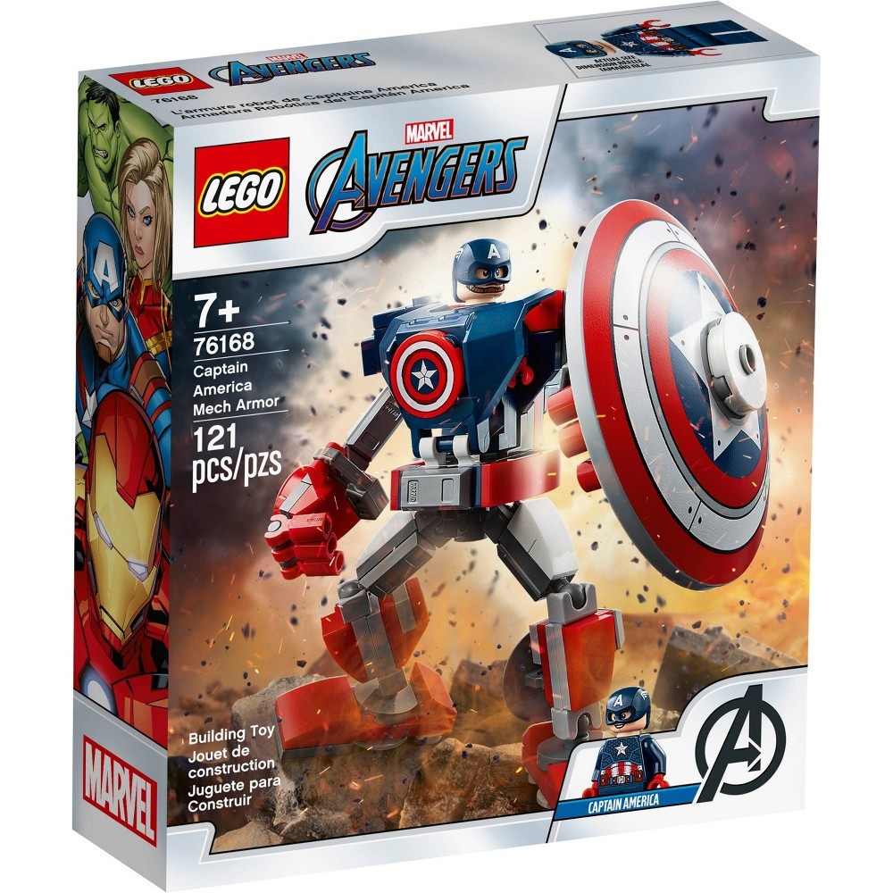 slide 4 of 7, LEGO Marvel Avengers Classic Captain America Mech Armor 76168, 1 ct