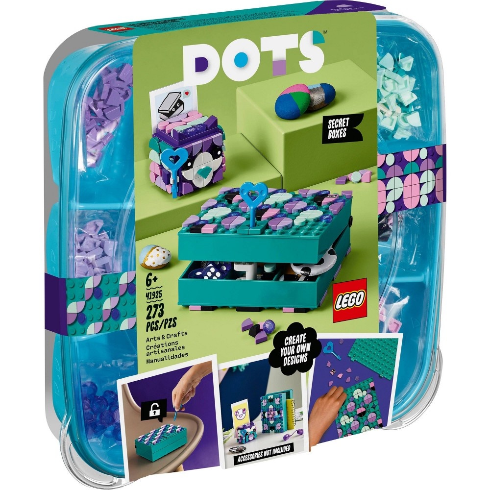 slide 4 of 6, LEGO DOTS Secret Boxes DIY Craft Decorations Kit 41925, 1 ct