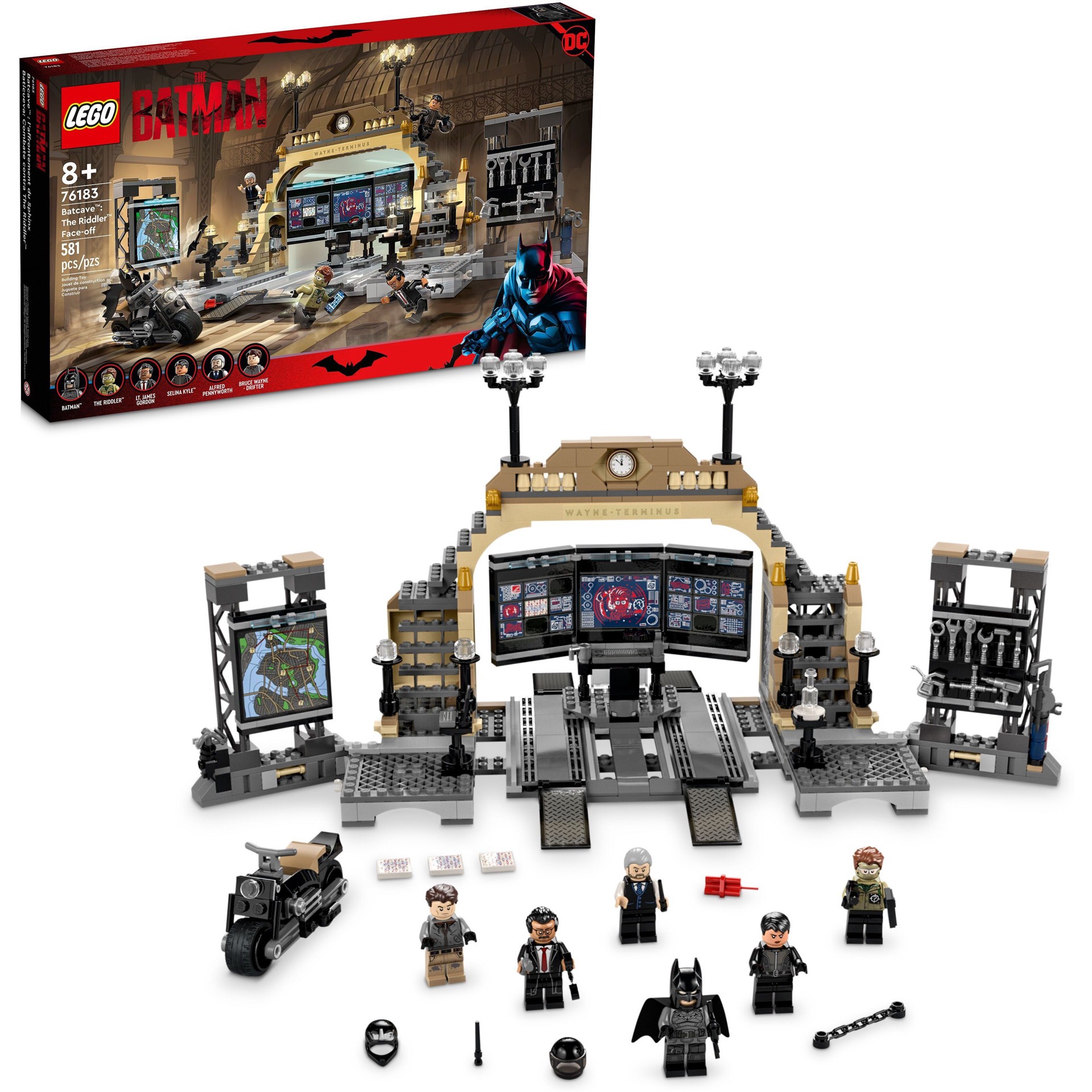 slide 1 of 6, LEGO Super Heroes DC Comics Batcave: The Riddler Face-off 76183 Building Set, 1 ct