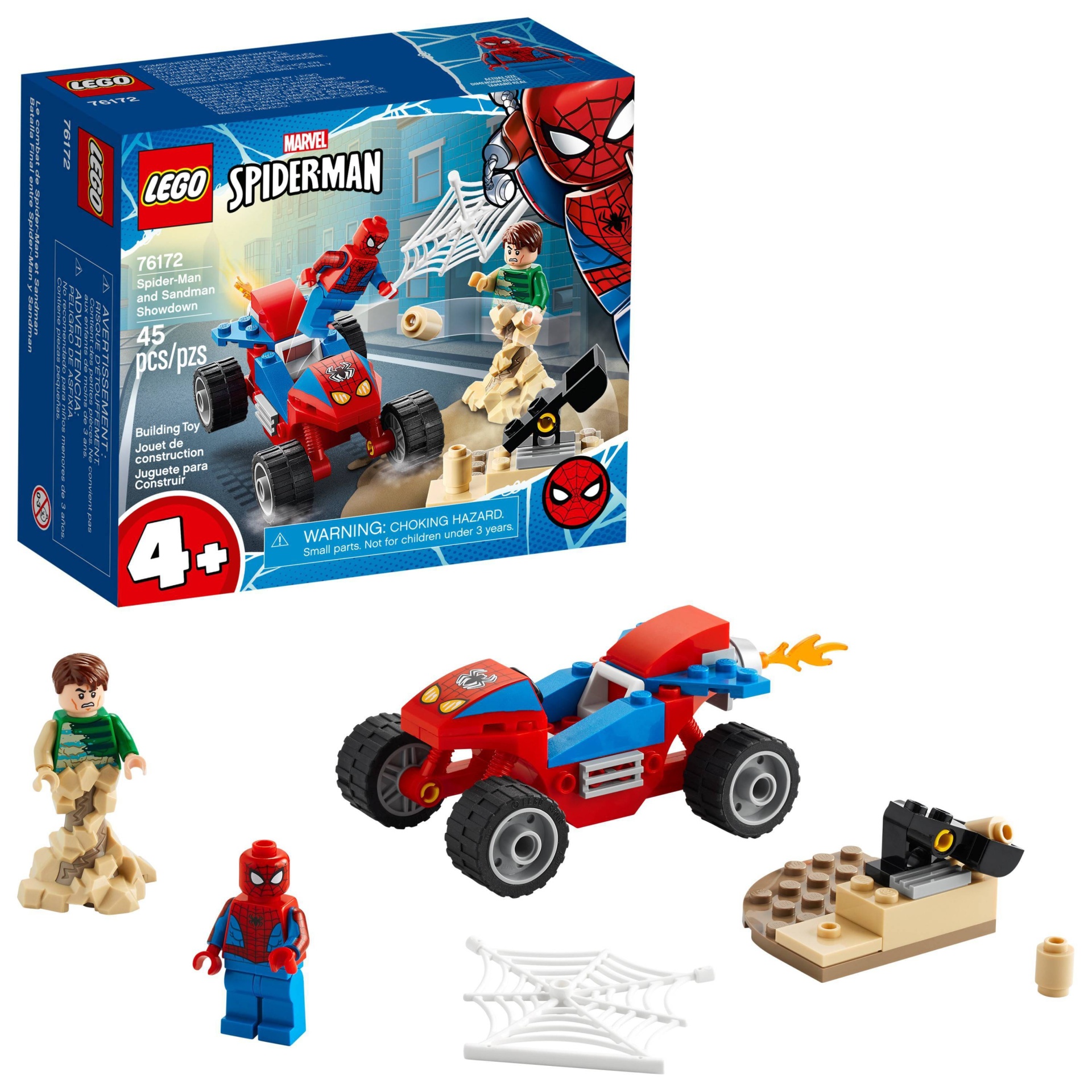 slide 1 of 7, LEGO Marvel Spider-Man: Spider-Man and Sandman Showdown Collectible Construction Toy 76172, 1 ct