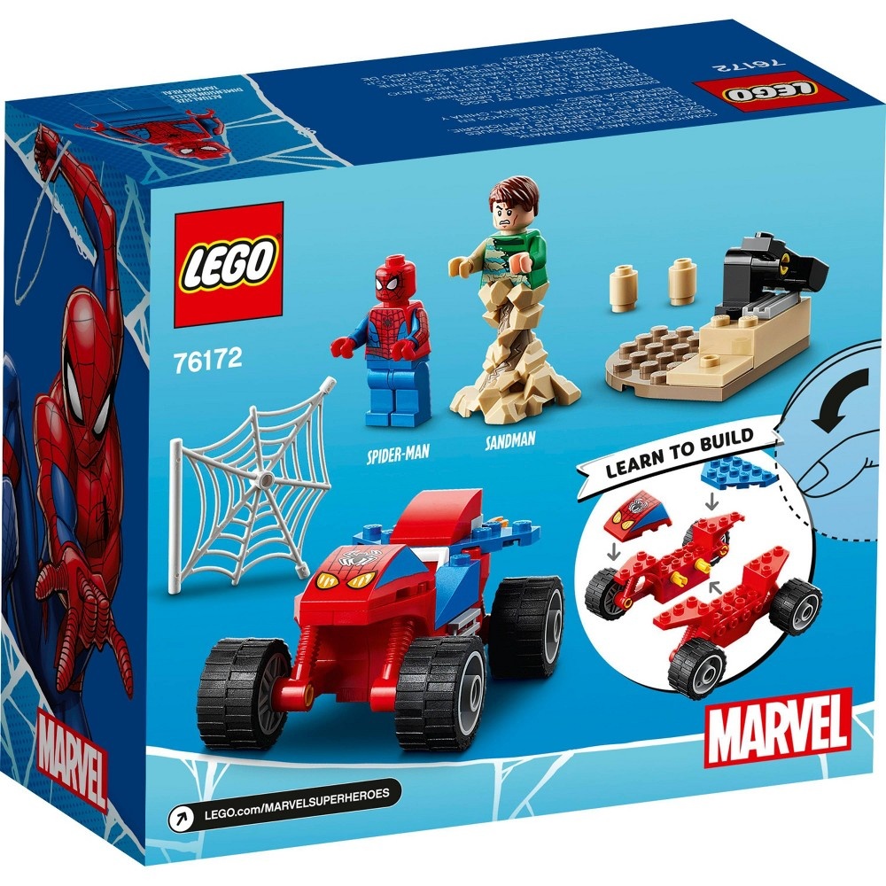 slide 3 of 7, LEGO Marvel Spider-Man: Spider-Man and Sandman Showdown Collectible Construction Toy 76172, 1 ct