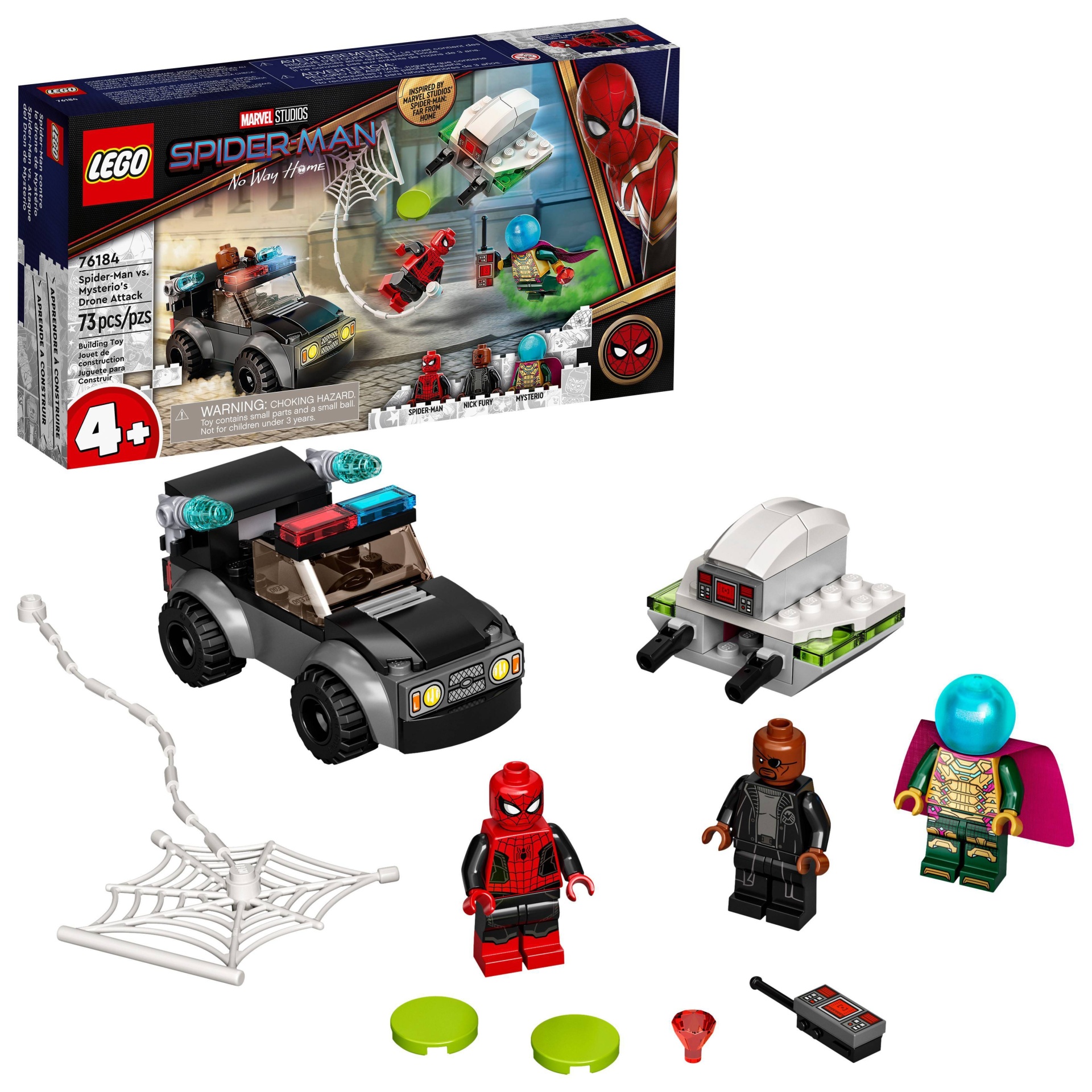 slide 1 of 5, LEGO Super Heroes Spider-Man vs. Mysterio's Drone Attack 76184 Building Kit, 1 ct