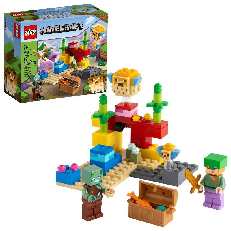 slide 1 of 1, LEGO Minecraft The Coral Reef Building Set with Alex 21164, 1 ct