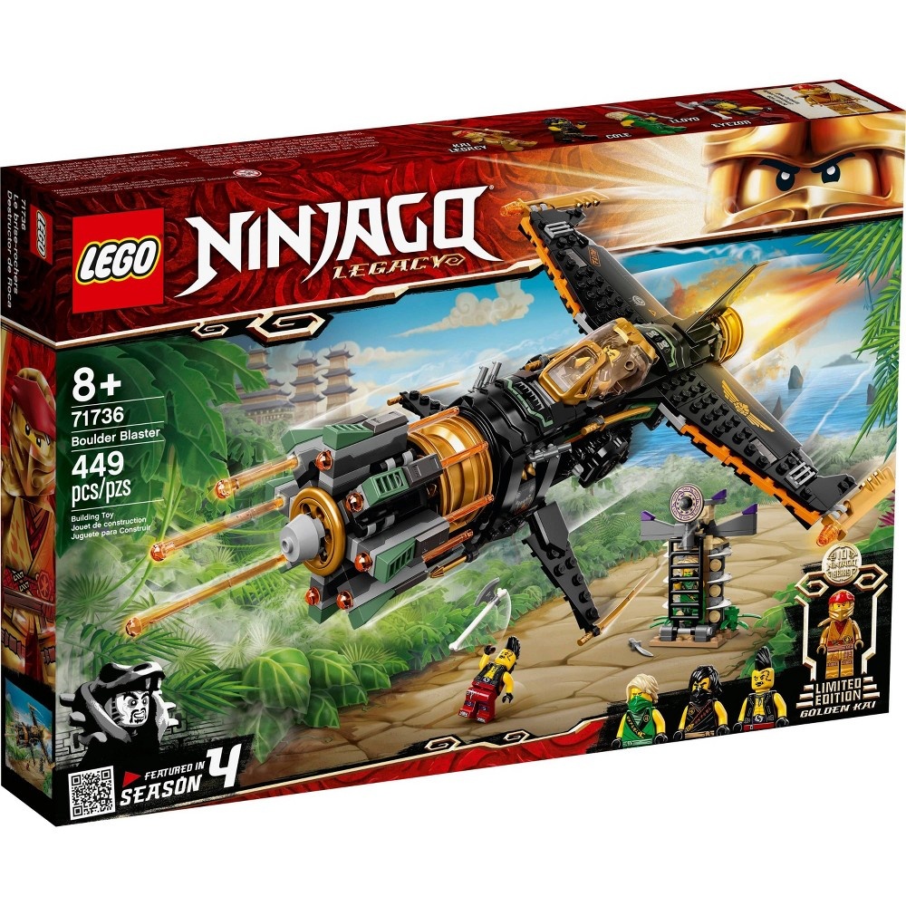 slide 5 of 7, LEGO NINJAGO Legacy Boulder Blaster; Airplane Toy Featuring Collectible Figurines 71736, 1 ct