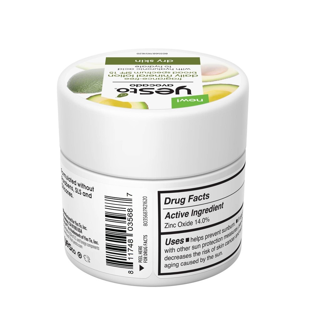 slide 3 of 8, Yes To Avocado Daily Moisturizer with SPF 15 - Unscented, 1.7 fl oz