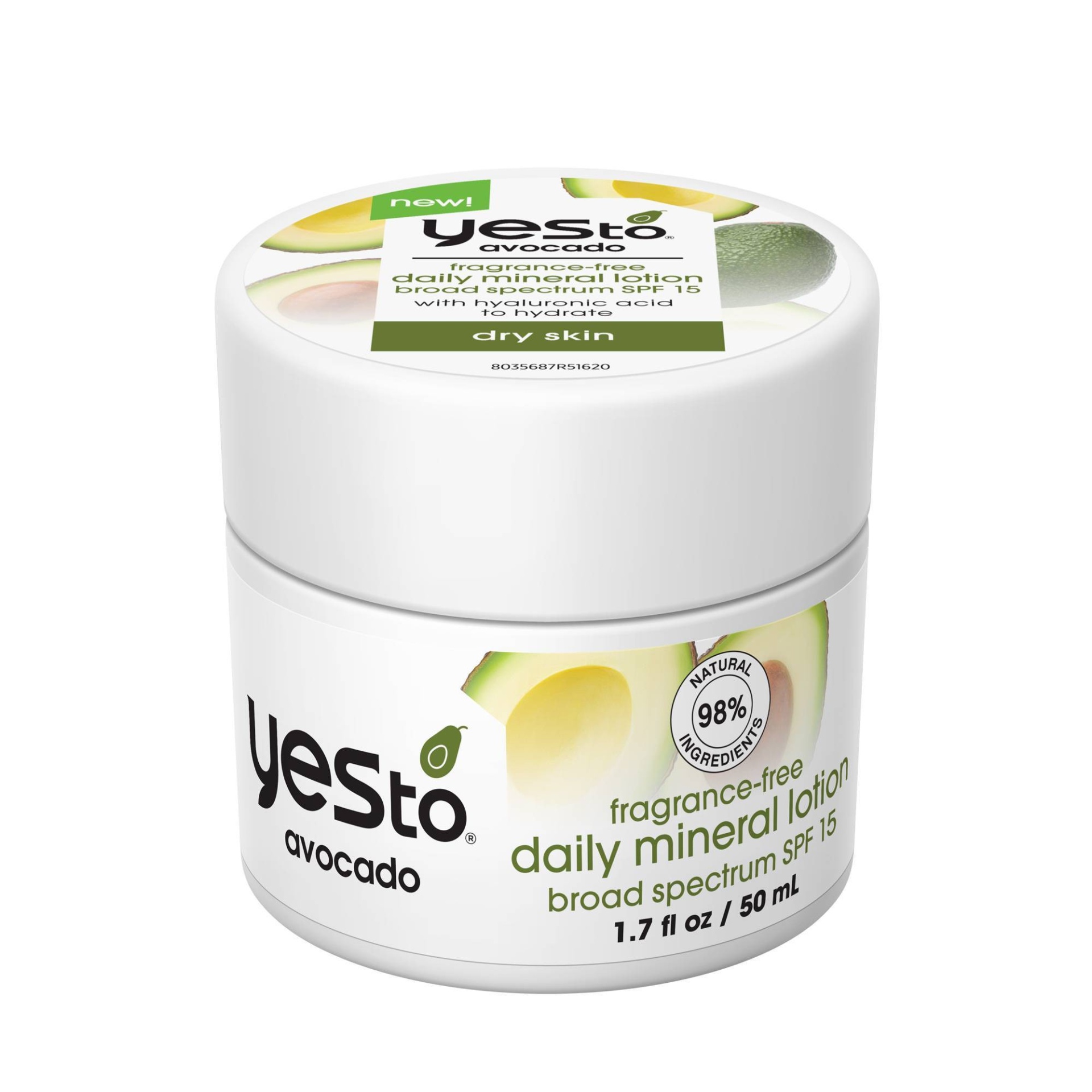 slide 1 of 8, Yes To Avocado Daily Moisturizer with SPF 15 - Unscented, 1.7 fl oz
