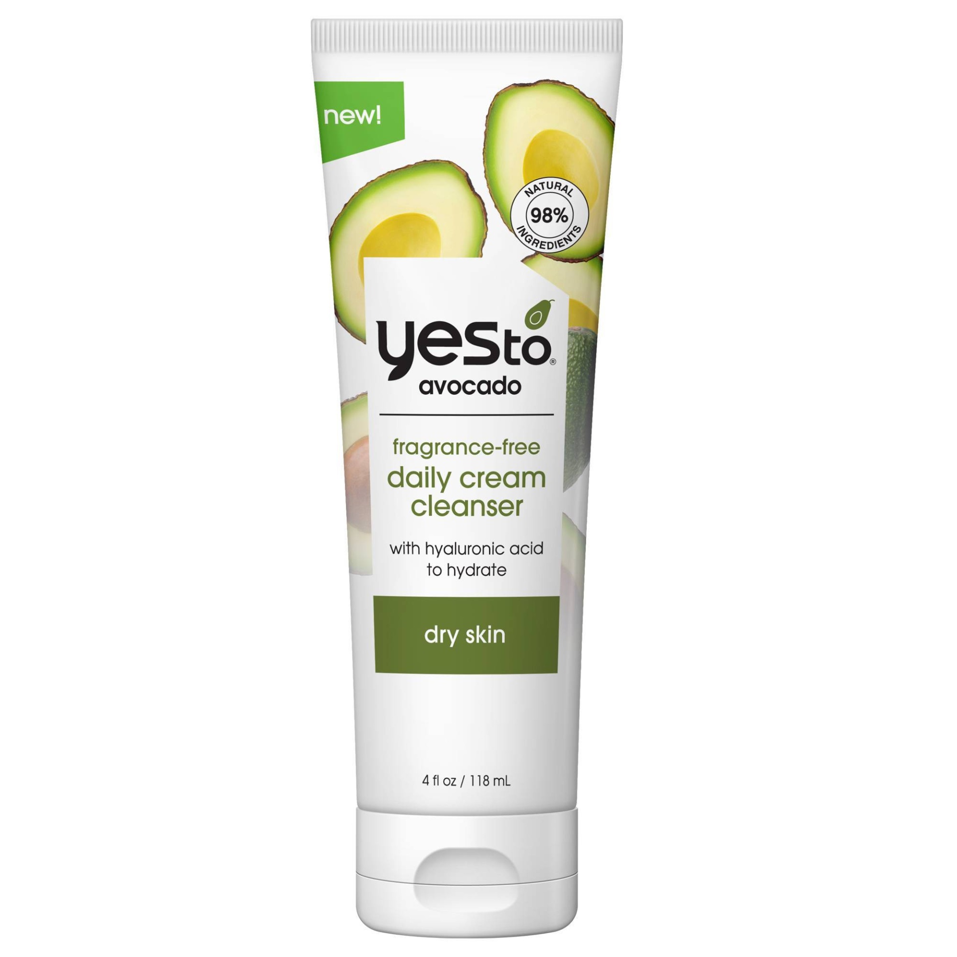 slide 1 of 10, Yes To Avocado Daily Cream Facial Cleanser - Unscented, 4 fl oz