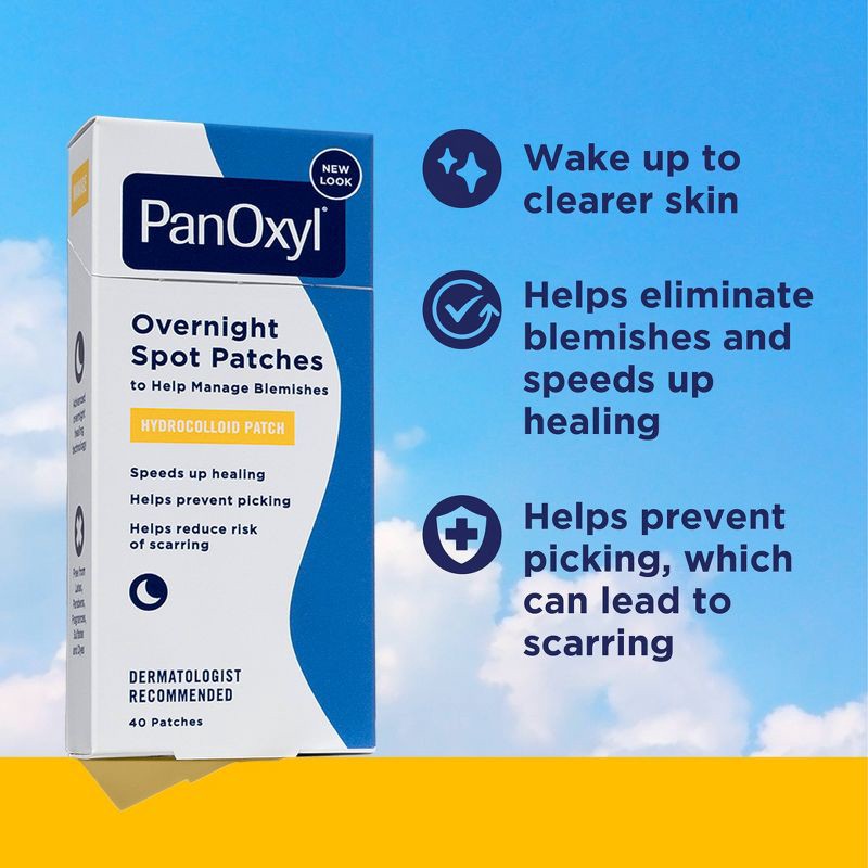 slide 3 of 7, PanOxyl PM Overnight Spot Pimple Patches - 40ct, 40 ct