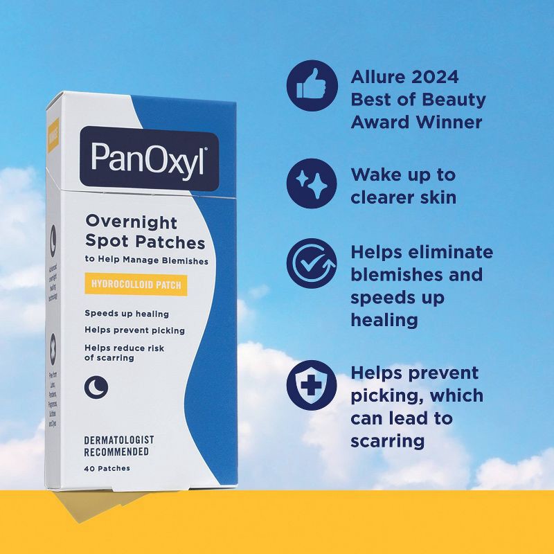 slide 7 of 9, PanOxyl PM Overnight Spot Pimple Patches - 40ct, 40 ct