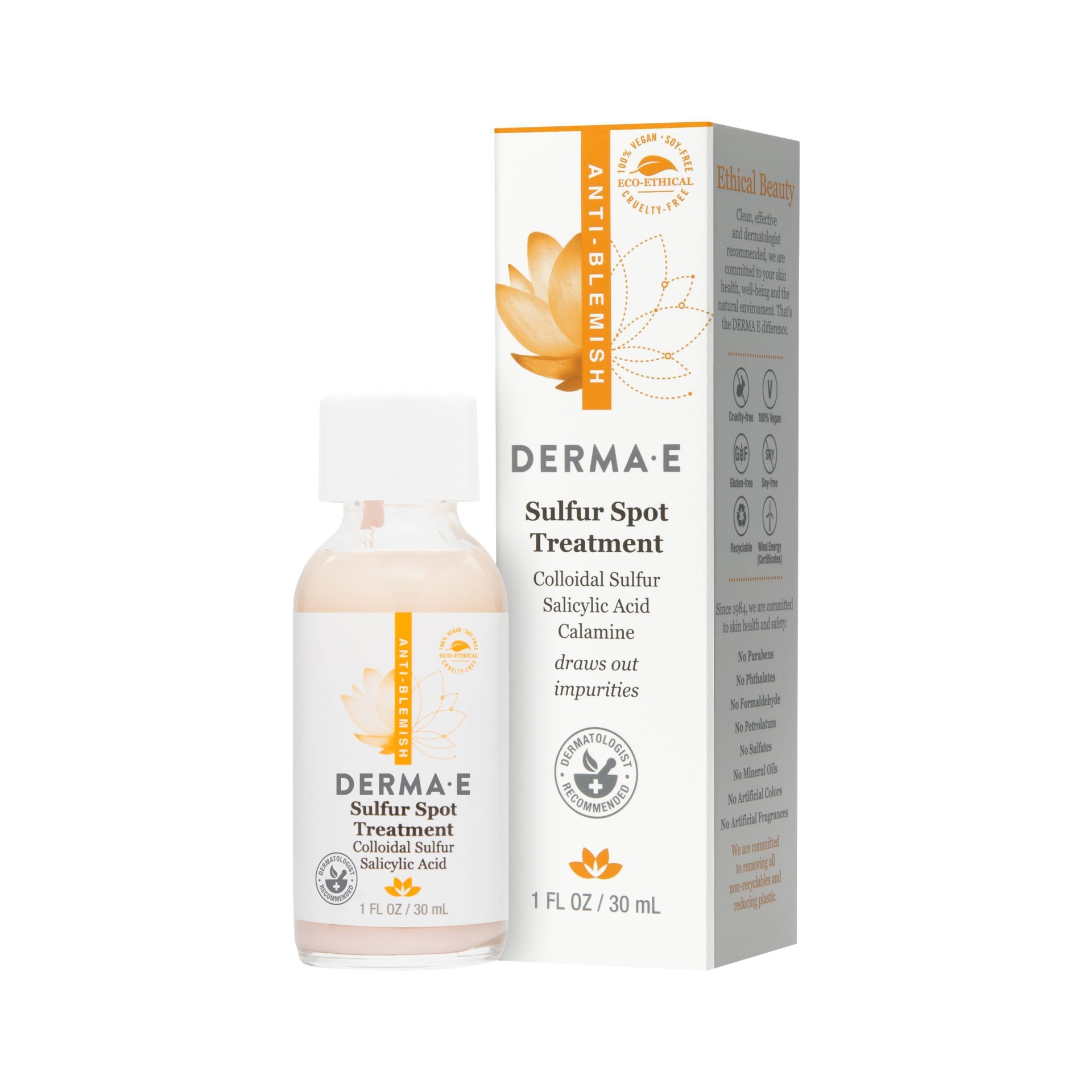 slide 1 of 4, derma e Acne Sulfur Spot Treatment - 1 fl oz, 1 fl oz