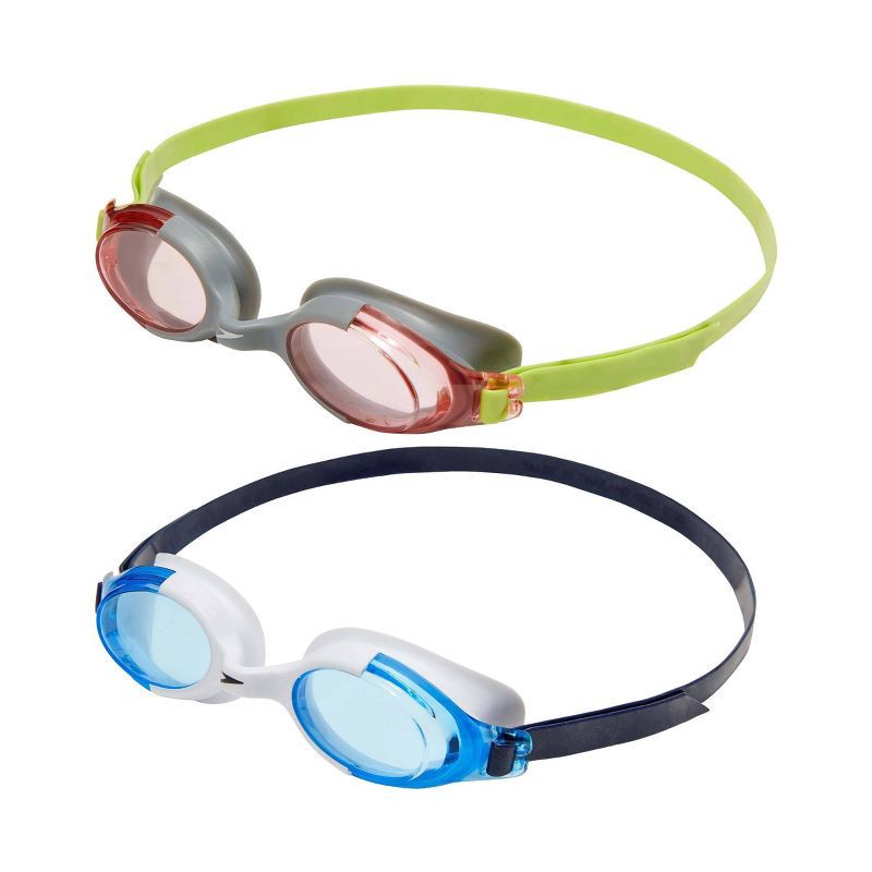 slide 1 of 1, Speedo Junior 2pk Seaspray Swim Goggles - White/Monument, 2 ct